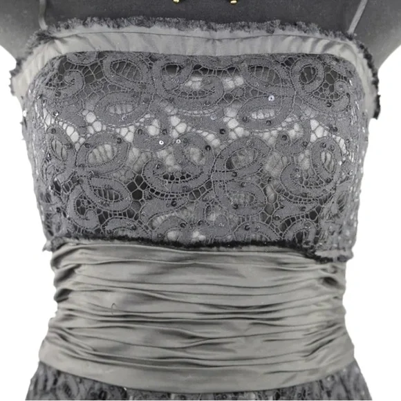 Marc Bouwer Black Beaded Bubble Cocktail Dress 6 - Picture 6 of 11